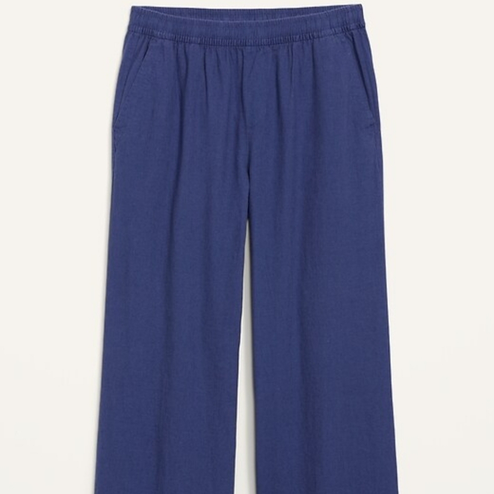 Blue Wide-Leg Pants